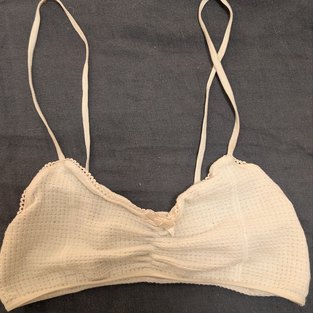 Urban Outfitters Cream Wireless Bralette